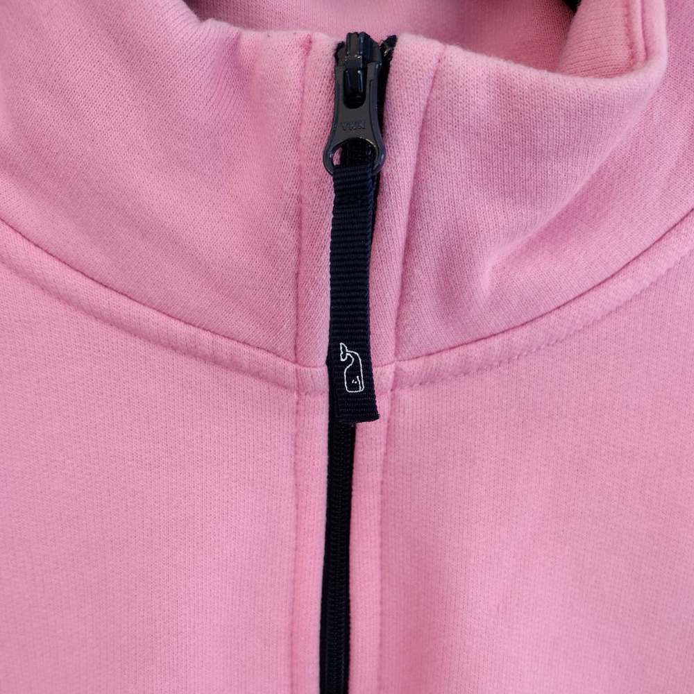 Vineyard Vines | Pink Vintage Whale 1/4 Zip Long Sleeve Fleece Pull-Over - Picture 5 of 12